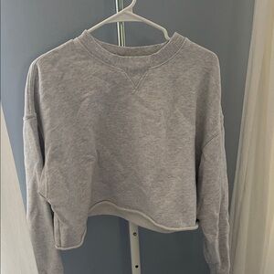 Aerie Heather Gray Women's Crop Sweatshirt